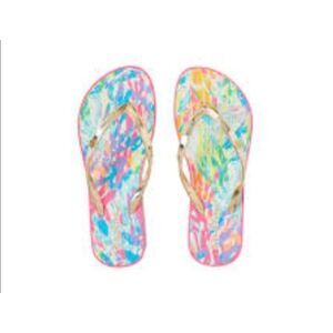 Lilly Pulitzer Women’s Multicolored Thong Flip-Flop  Size  9/10
